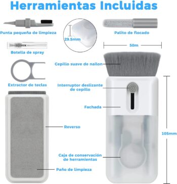 Kit de Limpieza Portátil Multiuso para Airpods,Teléfonos, Cámaras, Pantalla y Audífonos - Image 4