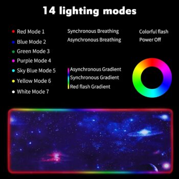 Alfombrilla de Raton Gaming con Iluminación LED RGB - Image 3
