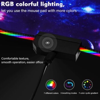 Alfombrilla de Raton Gaming con Iluminación LED RGB - Image 2
